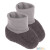 Wollfleece-Baby-Schuh "grau mit hohen Schaft - umschlagbar", Fleece: 100% Wolle (kbT), Schaft: 96% Baumwolle (kbA)/4% Elasthan Gr. 0: ca. 0-6 Monate