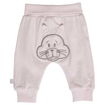 Babys "Hasen-Hose", 95% Baumwolle (kbA)/5% Elasthan, mit Hasengesicht am Po 74
