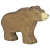 Holzfigur "Braunbär", braun, handbemalt, Holztiger Holzfigur ca. 15 x 2,8 x 11 cm³, Holz