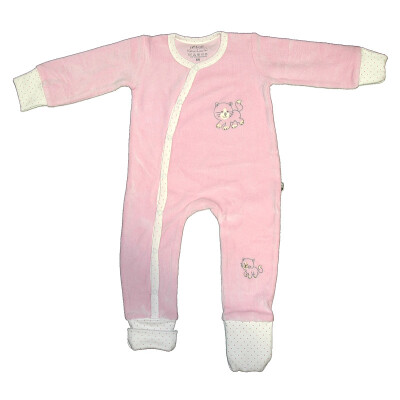 Nicky-Overall "Ebis Katze auf rosa" für Babys, 100% Baumwolle (kbA), rosa