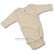 Wickelbody, lg. Arm, 70% Wolle (Schurwolle, kbT)/30% Seide, natur, 74/80
