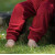 Nabelbundhose "Engels rot-melange" mit langem Beinbündchen, 100% Wolle (kbT), rot-melange