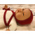 BabyHäubchen°° "Engels rot-melange", 100% Wolle (kbT), rot-meliert 74/80