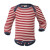 Babys WollBody "geringelt rot-melange/natur, blau-melange abgesetzt", 100%  Schurwolle (kbT)