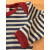 Babys WollBody "geringelt blau-melange/natur, rot-melange abgesetzt", 100%  Schurwolle (kbT) 86/92
