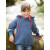 Kuschelfleece-Pulli-Jacke "blau-melange", Fleece, 100% Wolle (Schurwoll-Fleece aus kbT-Schurwolle), blau-melange 116