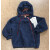 Kuschelfleece-Pulli-Jacke "blau-melange", Fleece, 100% Wolle (Schurwoll-Fleece aus kbT-Schurwolle), blau-melange 116