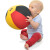 Ballonhülle "Hoppediz Ball", schwarz/rot/gelb, Design "Deutschland bzw. Belgien",  ca. 24 cm