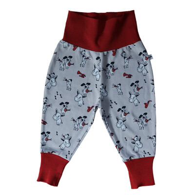 Babyhose "Leelas Bremer" mit bequemen Bauchbund, Baumwolle (kbA) - z.B. zur Kollektion "Leelas Bremer", rot abgesetzt