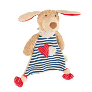 Schnullertuch "sigidkid Hund Herzchen-Green mit Halstuch" = Schnuffeltuch