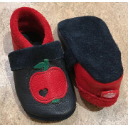 Pantolinos "Apfel by Graziela" Krabbel- und Lauflernpuschen, Naturleder: pflanzlich gegerbt 18/19
