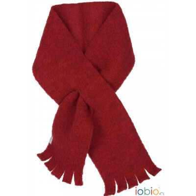 Wollfleece-Schal "beerenrot 80cm", 100% Wolle, Einsteckschal für Babys und Kleinkinder