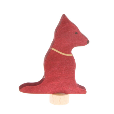 Geburtstagsstecker Hund, Holz, Steckfigur für Geburtstagskranz oder Jahreszeitentisch