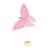 Geburtstagsstecker rosa Schmetterling, Holz, Steckfigur für Geburtstagskranz oder Jahreszeitentisch