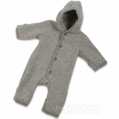 Walk-Overall, Knöpfe, grau