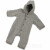 Walk-Overall, Knöpfe, grau