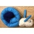 tinebas "Frühchen-Schnecke Frieda blau-Bio-Pünktchen" - die Puckschnecke für fröhliche Frühchen, Stoffe: Baumwolle (kbA), ausgerollt ca 60cm lang - mit Fühlern zum Festhalten