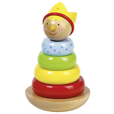 Stapel-Stehauf-Prinz, ca. 9cm - der Klassiker für Kinder: Stapelturm + Stehaufmännchen in einem