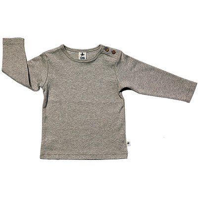 Sweatshirt "Leelas beige-melange", mit Holzknöpfen, 100% Baumwolle (kbA), Gr. 104
