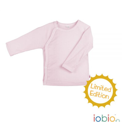 Baby-Wickelshirt "rosa Wolle/Seide" aus edlem Mix: 70% Wolle/30% Seide, als Unterhemd oder Sommerpulli 62/68