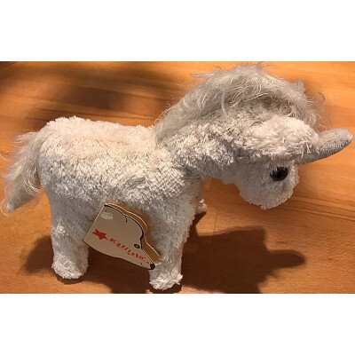 Kuscheltier "Kallisto Einhorn", natur, außen 100% Baumwolle (kbA)