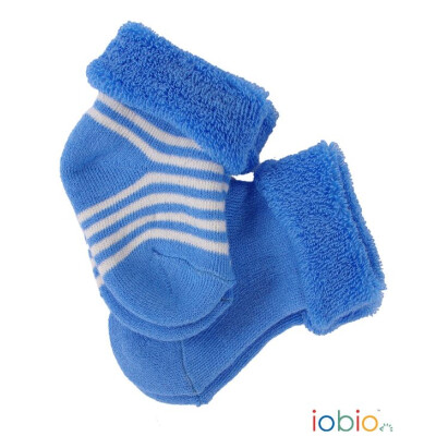 Babysöckchen "hellblauer Frottee", 98% Baumwolle (kbA)/2% Elasthan