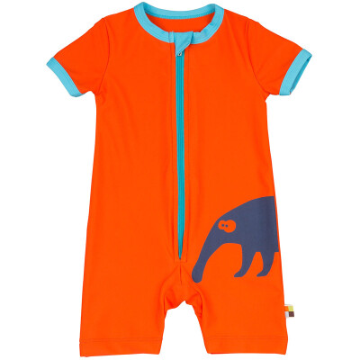 UV-Schutz-Badeoverall orange "UV 50+ Ameisenbär", 78% Polyamid ( recycelt)/22% Elasthan