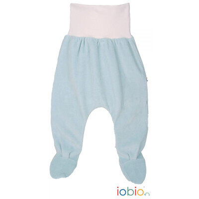 Nicky-Strampelhose "hellblau mit Bauchbund", überwiegend Baumwolle (kbA = Biobaumwolle) 50/56