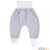 Babys Hose "grau/natur", leichte Qualität, überwiegend aus Biobaumwolle - mit Bauchbund + Beinbündchen zum Mitwachsen