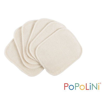 Kosmetiktuch "uni-natur", 6-er-Pack  als Waschlappen, Abschminktuch oder Mini-Stoffwindeleinlage, 100% Baumwolle (kbA), Frottee, waschbar, ca. 10x10cm²
