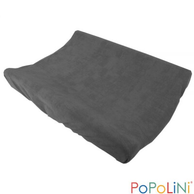 Wickelauflagen-Schoner "grau" aus Frottee, 100% Baumwolle (kbA), Überzug  für eine Wickelauflage (nicht inkl.) L: 83x73