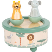 Spieluhr aus Holz "Safari mit Elefant und Tiger", ab 2 Jahre