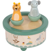 Spieluhr aus Holz "Safari mit Elefant und Tiger", ab 2 Jahre