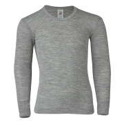 Kinder-Shirt "hellgrau-meliert", 70% Wolle...