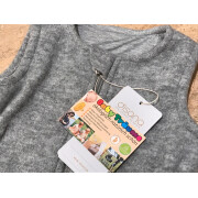 Walk-Schlafsack "grau", außen 100% Wolle (kbT), gewalkte Wolle, Futter: Baumwolle (kbA) 100 cm