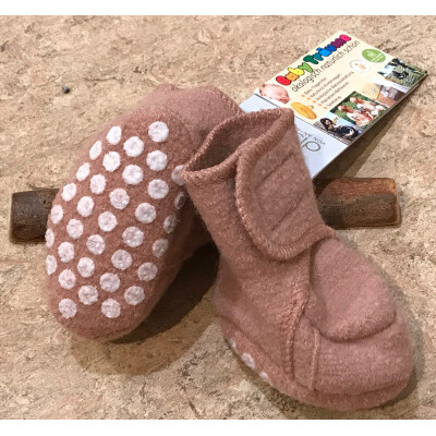 Walk-Schuhe "rosé disana", 100% Wolle (kbT), gewalkte Wolle
