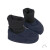 Wollwalk-Baby-Schuh "jeans-melange mit hohen Schaft - umschlagbar", Walk: 100% Wolle (kbT), Schaft: 96% Baumwolle (kbA)/4% Elasthan ca. 12-18 Monate