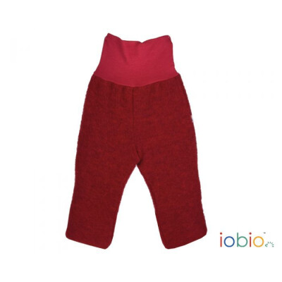 Wollfleece-Hose "rot" mit angenehmen Baby-Bündchen 96% Baumwolle und 4% Elasthan, 100% Wolle, Lieferumfang: 1 Hose