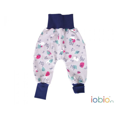 Hose "Frosch auf Grau", längenmitwachsend, 100% Baumwolle (kbA) 50/56