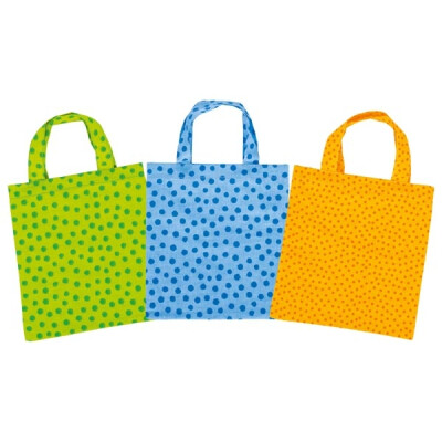 Kleine Baumwolltasche, grün, blau oder gelb, 100% Baumwolle, 1 Stück