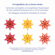 Bastelset "rot, sonnengelb, orange - 6 faszinierende Fenstersterne"