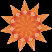 Bastelset "rot, sonnengelb, orange - 3 wundervolle Fenstersterne"