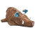 Kuschelkissen "Pat-Pattys Wildschwein Heiner", Bezug + Inlet: 100% Baumwolle (kbA) braun, ca. 48cm, Schwein mit glücklich geschlossenen Augen, Füllung: Hirsespelzen