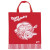 Einkaufstasche "Peggy Diggledey" Baumwolltasche - rot mit Aufdruck, ca. 35x40cm² , 100% Baumwolle, 1 Stück