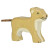 Holzfigur "Löwenkind bzw. kleiner stehender Löwe", Holztiger Holzfiguren, handbemalt, 6 x 2,3 x 7 cm³