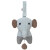 Spieluhr "Elefant Hella grau-blau mit Spieluhr-Melodie: Schuberts Wiegenlied", gehäkelt, ca. 17cm hoch