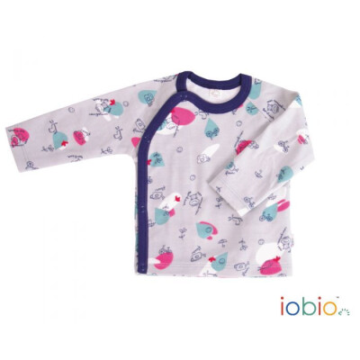 Wickelshirt "Frosch auf Grau", 100% Baumwolle (kbA) 50/56