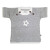 T-Shirt "1 Stern auf Grau", 100% Baumwolle (kbA) - T-Shirt weiß abgesetzt 62