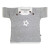 T-Shirt "1 Stern auf Grau", 100% Baumwolle (kbA) - T-Shirt weiß abgesetzt 68