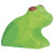 Holzfigur "Frosch", Holztiger Holzfiguren, handbemalt, grün